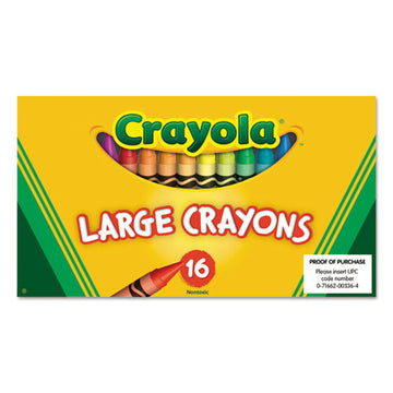 Crayola® Large Crayons, Lift Lid Box, 16 Colors-box freeshipping - TVN Wholesale